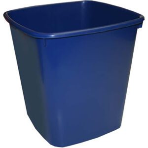 Bantex bin 20l plastic wastebin square blue