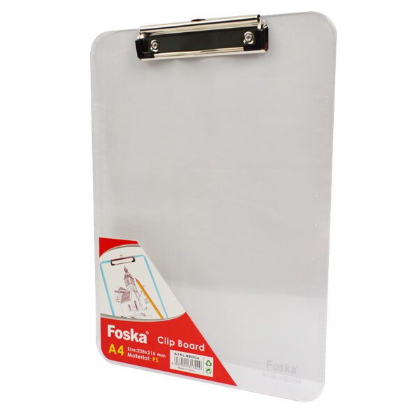 Foska clipboard pvc transparent a4 clear