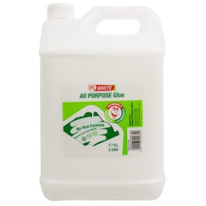 K Brand adhesive glue all purpose white jerry can 5l