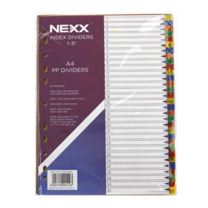 Nexx file index pp a4 1-31 asst