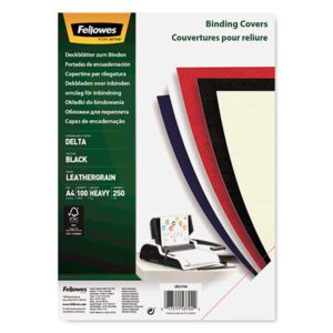 Fellowes binding covers thermal a4 12mm clear/white 100's