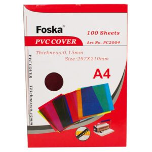 Foska binding covers pvc a4 red 100's