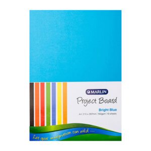 Marlin project board bright a4 160g blue 10's