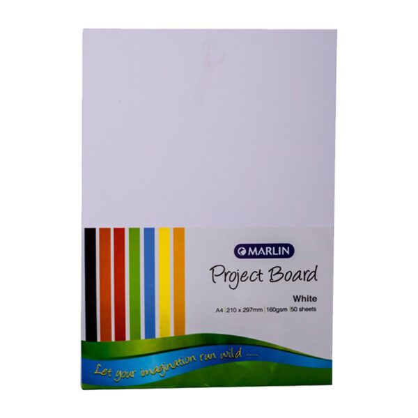 Marlin project board bright a4 160g asst 50's