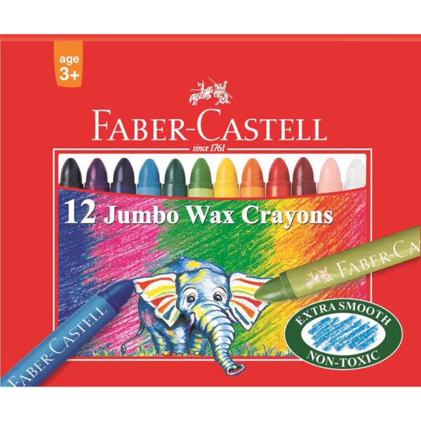 Faber Castell crayons wax jumbo faber 12's