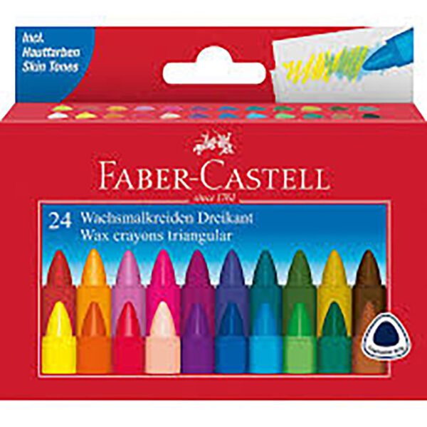 Faber Castell crayons wax triangular faber 24's