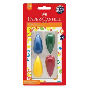 Faber Castell crayons wax shaped easy grasp 4's