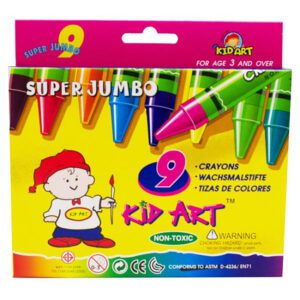 Kid Art crayons wax super jumbo kid art 9's