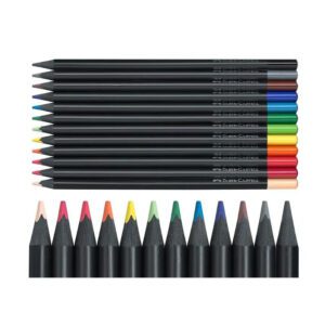 Faber Castell colour pencil long black edition tin 12's