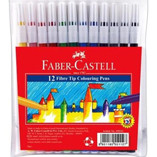 Faber Castell fibre pens standard felt tip wlt 12