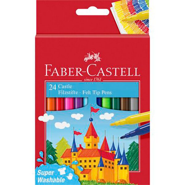 Faber Castell fibre pens standard felt tip wlt 24