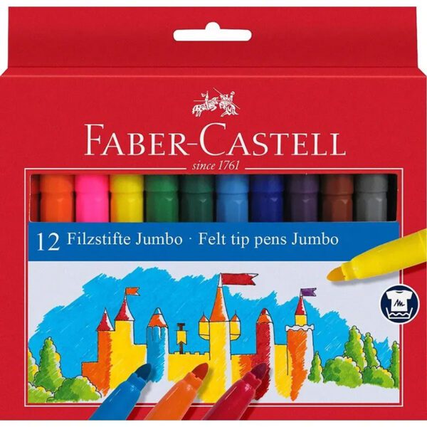 Faber Castell fibre pens jumbo felt tip wlt 12