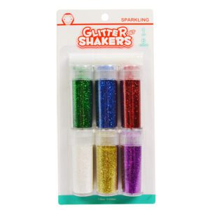 K Brand glitter set with glue 6 colour crd
