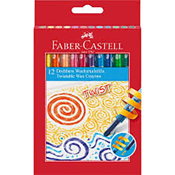 Faber Castell crayons twister wax faber asst 12's
