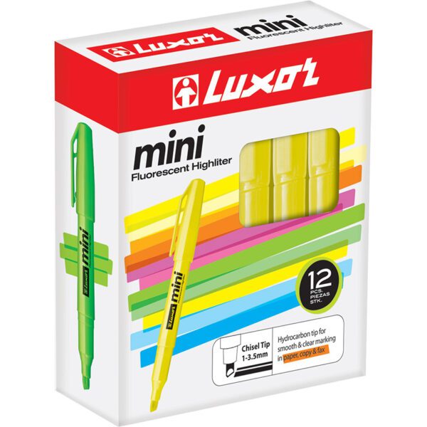Luxor highlighter 4000 mini asst 12's