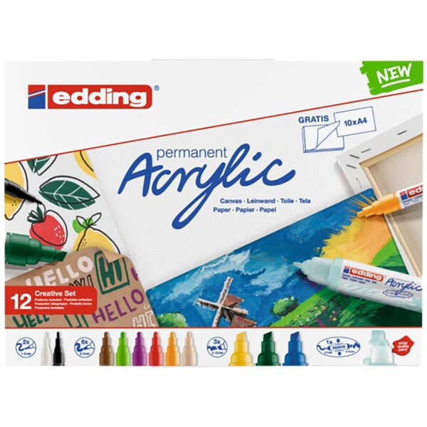 Edding marker acrylic b asst set 26's
