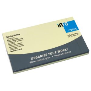 Info notes 75x125 info 100 sht yellow