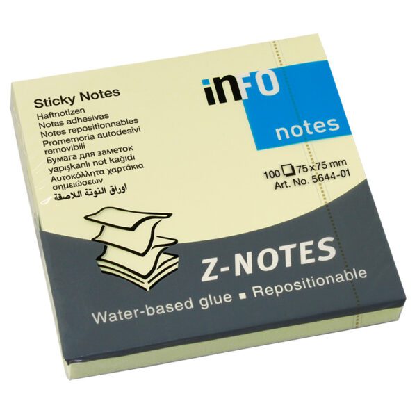 Info notes pop up refill 75x75 z-notes yellow