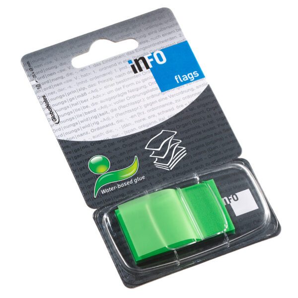 Info flags standard info bright green 50's