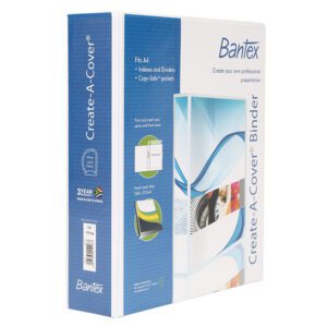 Bantex file r/binder a4 pvc 4d 50mm create-a-cover blue