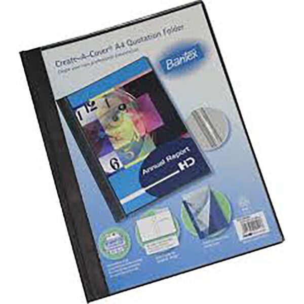 Bantex folder quotation pvc a4 create-a-cover black