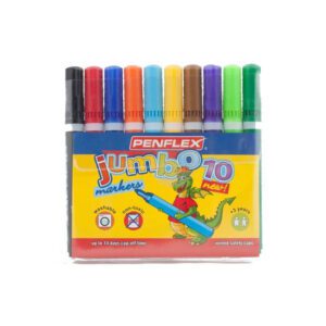 Penflex fibre pens jumbo colouring pen wlt 10