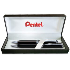 Pentel pen set energel-x gift set rbl/pcl black