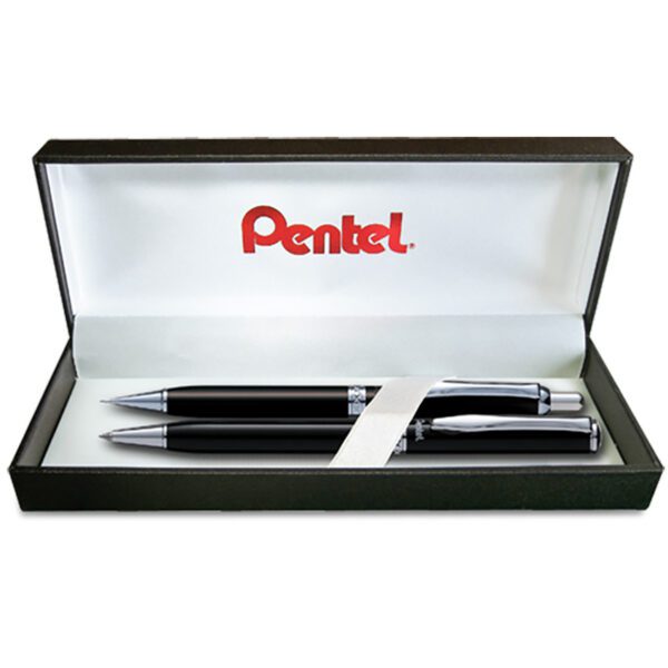 Pentel pen set energel-x gift set rbl/pcl black