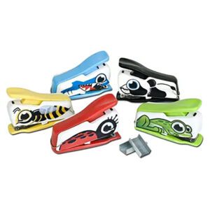 Paperpro stapler mini nanimals 15sht asst dply 5