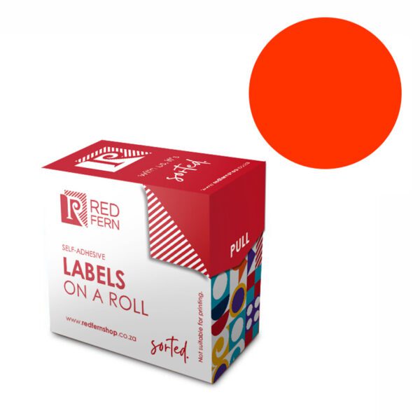 Redfern label colour box c25 redfern flu red