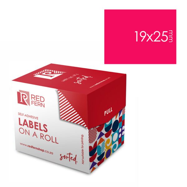 Redfern label colour box 19x25 redfern flu pink