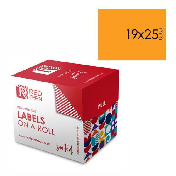 Redfern label colour box 19x25 redfern orange