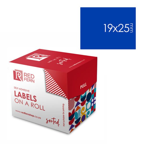 Redfern label colour box 19x25 redfern dark blue