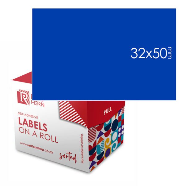 Redfern label colour box 32x50 redfern dark blue