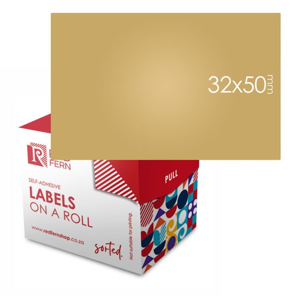 Redfern label colour box 32x50 redfern gold