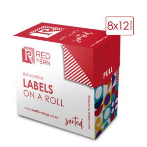 Redfern label white roll redfern 8x12 white