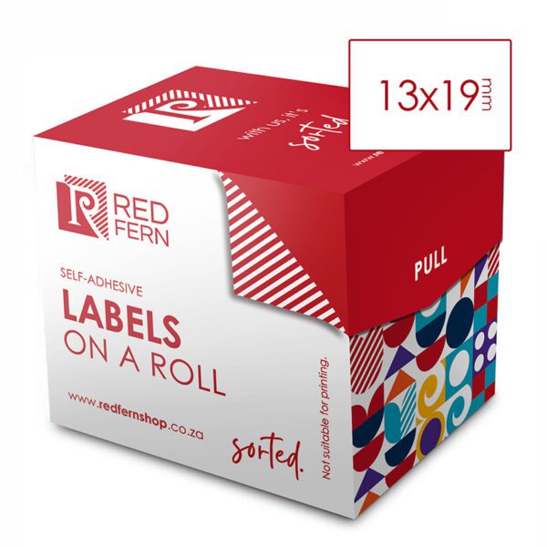 Redfern label white roll redfern 13x19 white