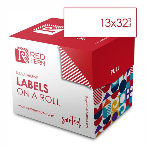 Redfern label white roll redfern 32x13 white