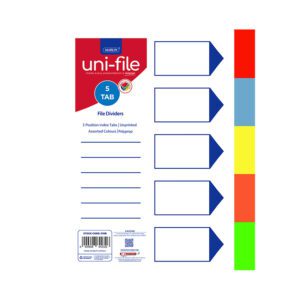 Marlin file divider pp a4 5 tab asst