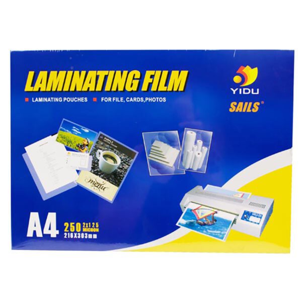 Yidu laminating pouch gloss a4 250mic 100's
