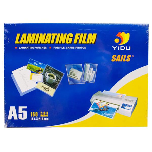 Yidu laminating pouch gloss a5 160mic 100's