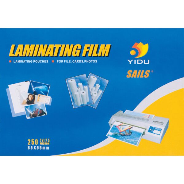 Yidu laminating pouch gloss 65x95 250mic 100's