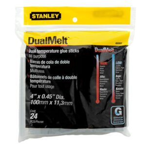 Stanley adhesive glue gun sticks dual temp gr20 24pk
