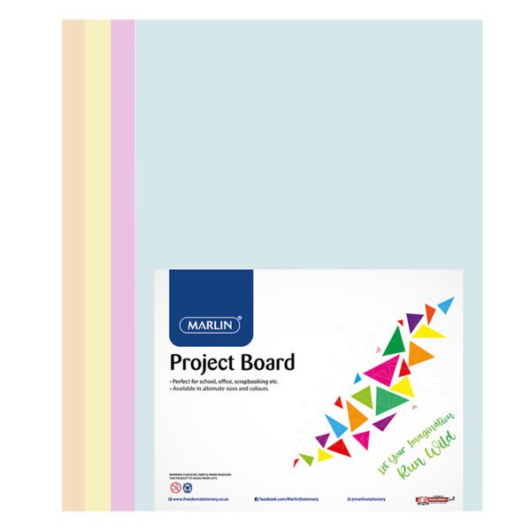 Marlin project board pastel a4 160g asst 10's