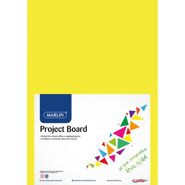 Marlin project board pastel a4 160g yellow 10's
