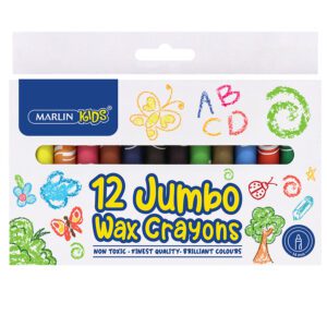 Marlin crayons wax super jumbo kids jumbo 12's