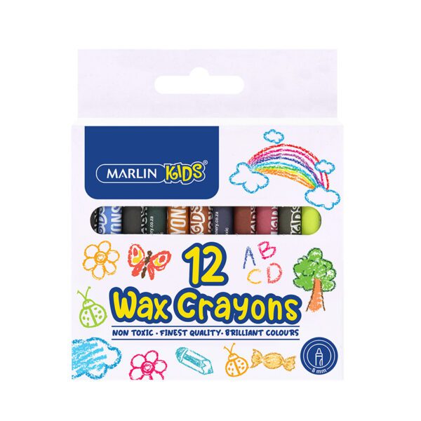 Marlin crayons wax standard kids 12's