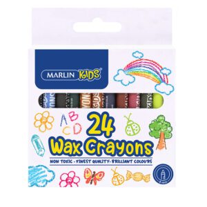 Marlin crayons wax standard kids 18's