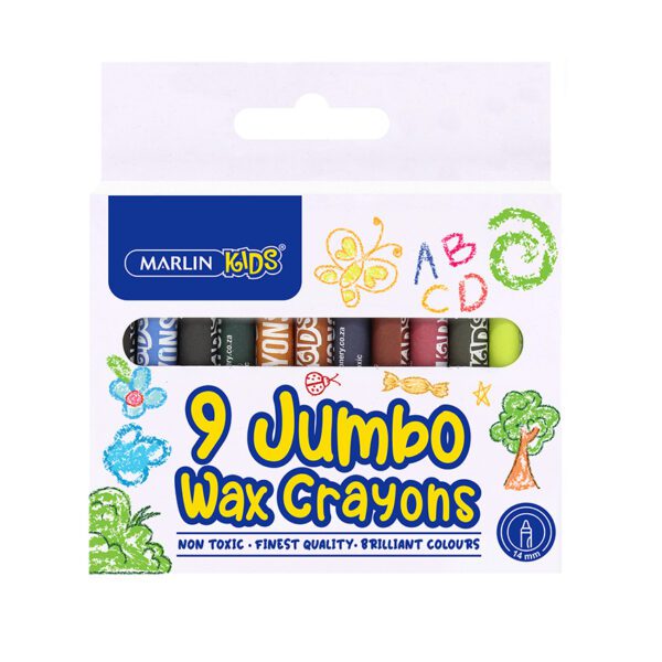 Marlin crayons wax super jumbo kids jumbo 9's