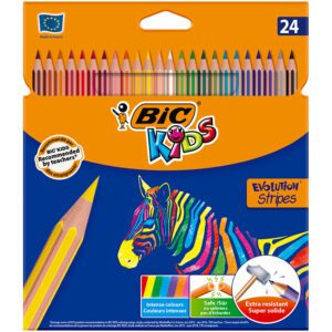 Bic colour pencil long kids evolution stripes 24's
